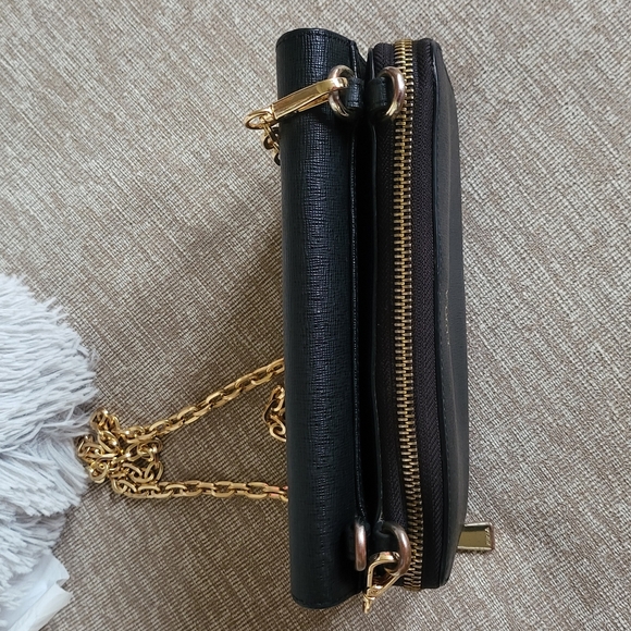 Furla Black and Gold Crossbody Bag with Aftermarket Chain - Picture 5 of 14